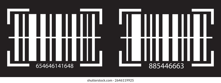 Set of barcode vector icon. Trendy bar code for web icon. Abstract barcode vector icon illustration. Bar code