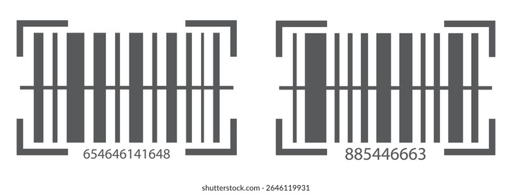 Set of barcode vector icon. Trendy bar code for web icon. Abstract barcode vector icon illustration. Bar code