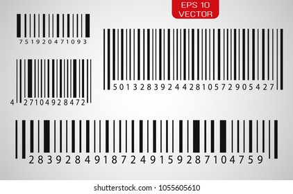 Set of barcodes icon. Vector illustration.