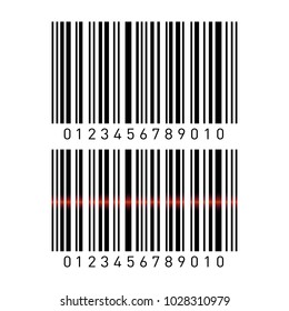 Set of barcodes isolated on white background. Vector illustration.