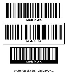 Set of barcodes on white background. stock illustration