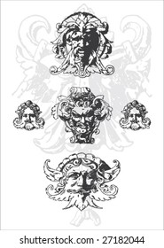 Set of Baroque Masks