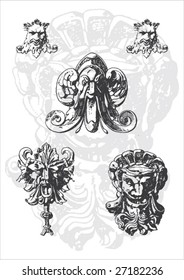 Set of Baroque Masks