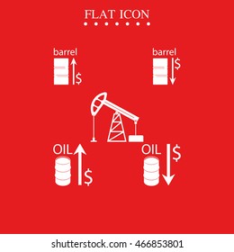 Set of barrel oil icon.