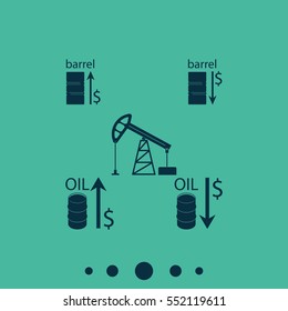 Set of barrel oil icon.