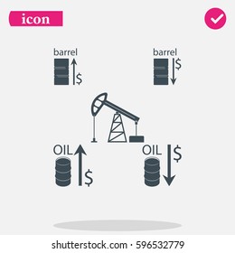 Set of barrel oil icon.