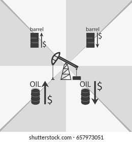 Set of barrel oil icon.