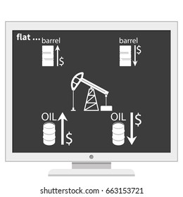 Set of barrel oil icon.