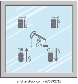 Set of barrel oil icon.