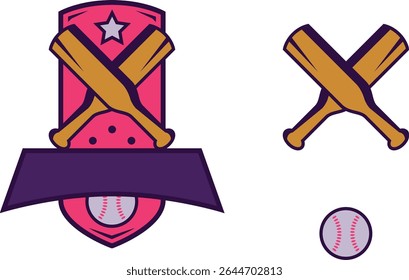 Un conjunto de iconos de béisbol