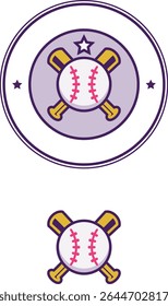 Un conjunto de iconos de béisbol