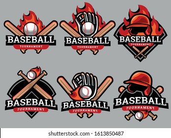 Set of baseball Logo. Baseball logo and badge.  Baseball vector illustration