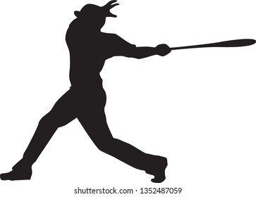 Set Baseball Player Silhouette Vector Stock Vector (Royalty Free ...