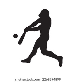 Set of Baseball player silhouette vector, Softball silhouette collection 