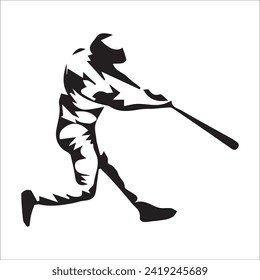 Set of Baseball player silhouette vector, Softball silhouette collection size eps 10.