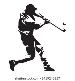 Set of Baseball player silhouette vector, Softball silhouette collection size eps 10.