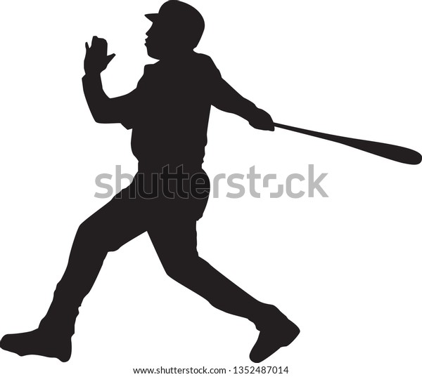 Set Baseball Player Silhouette Vector Stock Vector Royalty Free 1352487014 Shutterstock