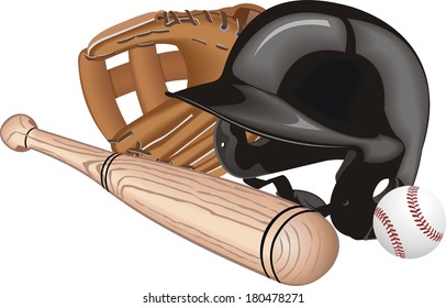 set for baseball vector