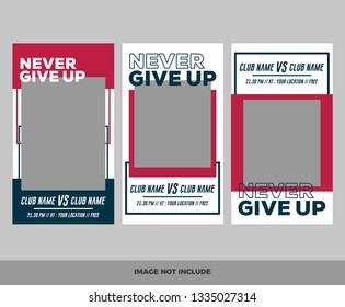 Set of baseball web banner