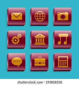 Set of basic icons for digital product design