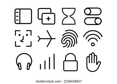Set of basic web and applications icon design. Sign for design interfaces
