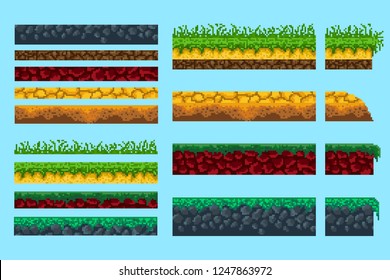 A set of basics for creating pixel seamless landscape. For games and mobile applications.