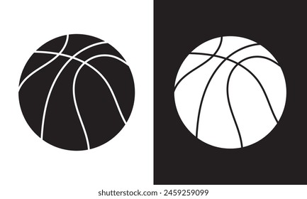 Set of basketball balls isolated on a white background, Vector illustration. EPS 10