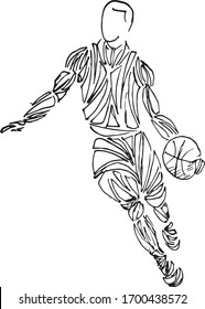 set of Basketball players, silhouettes. Basketball silhouettes,vector