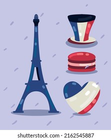 set of bastille day items