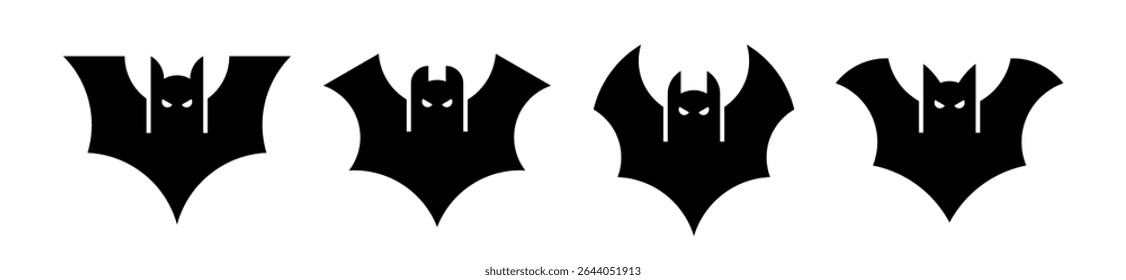 Set of Bat logo. Icon design. Template elements