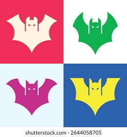 Set of Bat logo. Icon design. Template elements