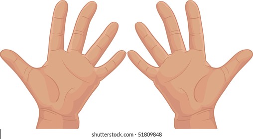 Set of batch ten from fingers