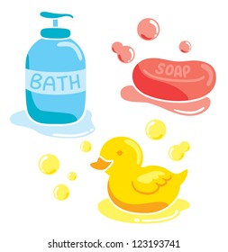 set of bathing stuff