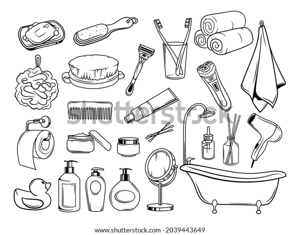 11,451 Bathroom Set Draw Images, Stock Photos & Vectors | Shutterstock
