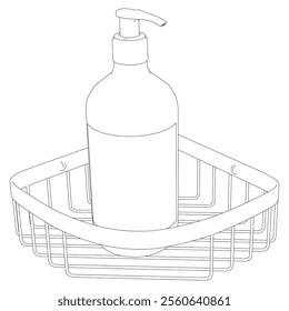 Set of bathroom accessories. Vector illustration of bathroom accessories on white background.