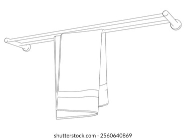 Set of bathroom accessories. Vector illustration of bathroom accessories on white background.