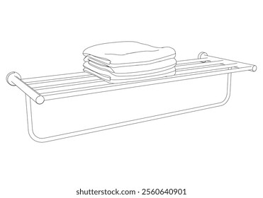 Set of bathroom accessories. Vector illustration of bathroom accessories on white background.