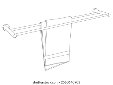 Set of bathroom accessories. Vector illustration of bathroom accessories on white background.