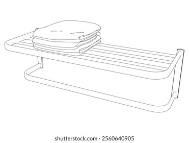 Set of bathroom accessories. Vector illustration of bathroom accessories on white background.