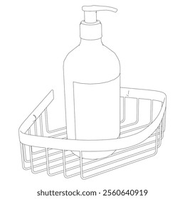 Set of bathroom accessories. Vector illustration of bathroom accessories on white background.