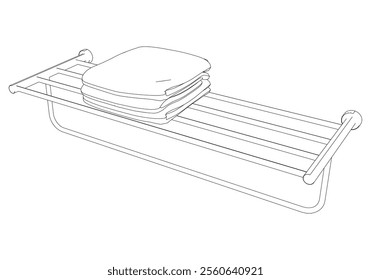 Set of bathroom accessories. Vector illustration of bathroom accessories on white background.