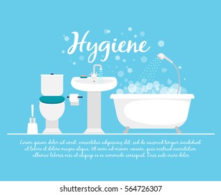 Set Bathroom equipment: bath, sink, toilet