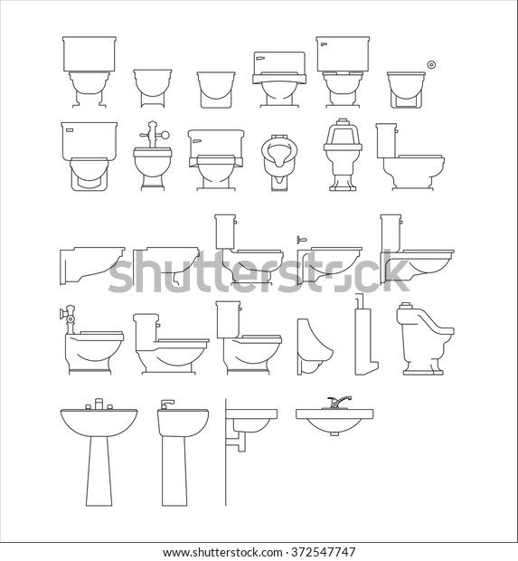 Set Bathroom Sanitary Ware Vector Jacuzzi Stock Vector (Royalty Free ...