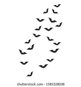 Set of bats background vector illustration design 