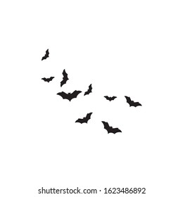 Set of bats background vector illustration design 