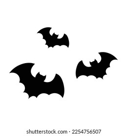 Set of bats vector art.