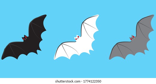 Conjunto de bats, ilustración vectorial Bats, formato vector eps10.