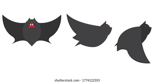 Set of Bats, Bats vector illustration, eps10 vector format.