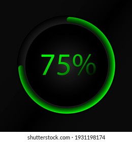 Set of battery charge level indicator, vector illustration.