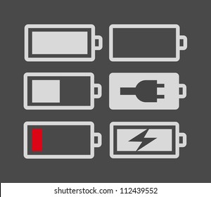 Set of battery charge level indicators